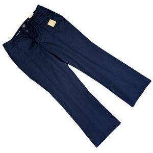 St. John's Bay Straight Leg Mid Rise Navy Blue Pant, Size 14W Short